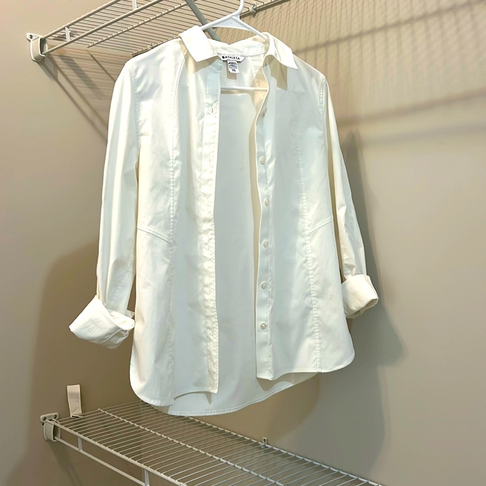 Athleta White Button Down